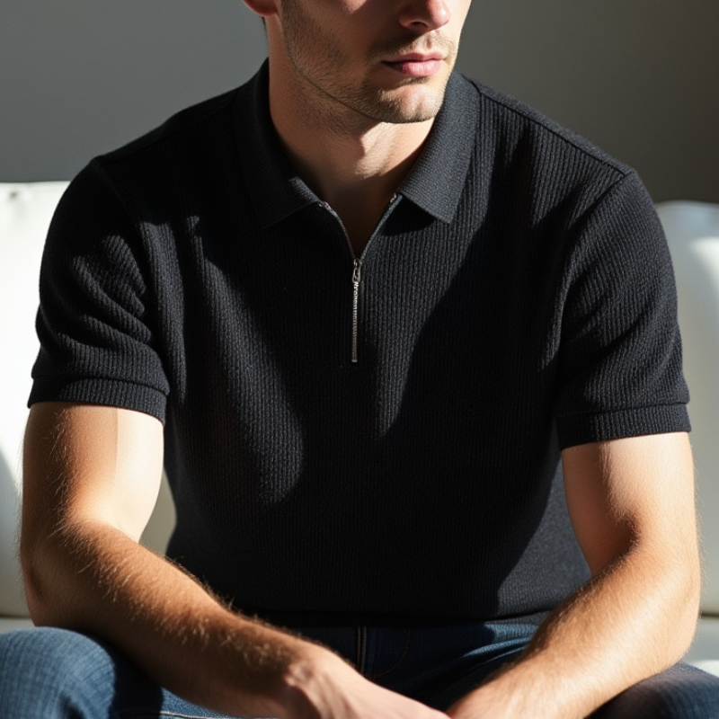Gio – Frans gebreid polohemd