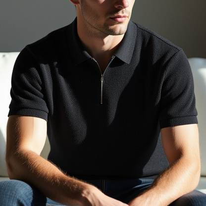 Gio – Frans gebreid polohemd