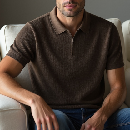 Gio – Frans gebreid polohemd