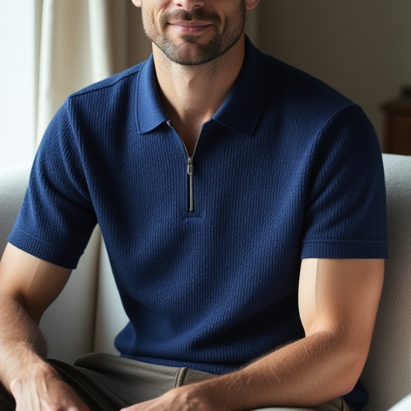 Gio – Frans gebreid polohemd